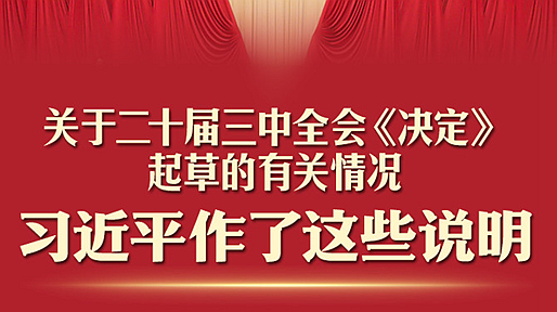 一圖速讀！習近平關于二十屆三中全會《決定》的說明 